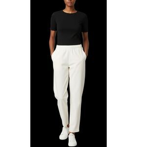 👖 The Drop XS Vegan Leather Pull-On Jogger @Lisadnyc Ivory Staples NWT